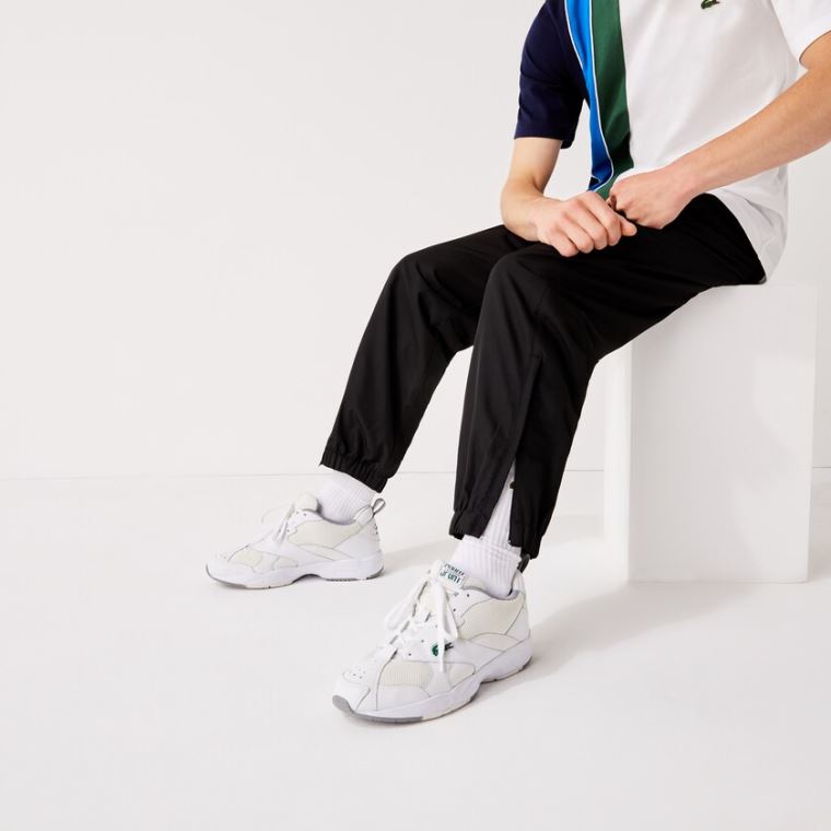 Lacoste SPORT Performance Side Zip Atletismo Pants Pretas | vLX6VVxr