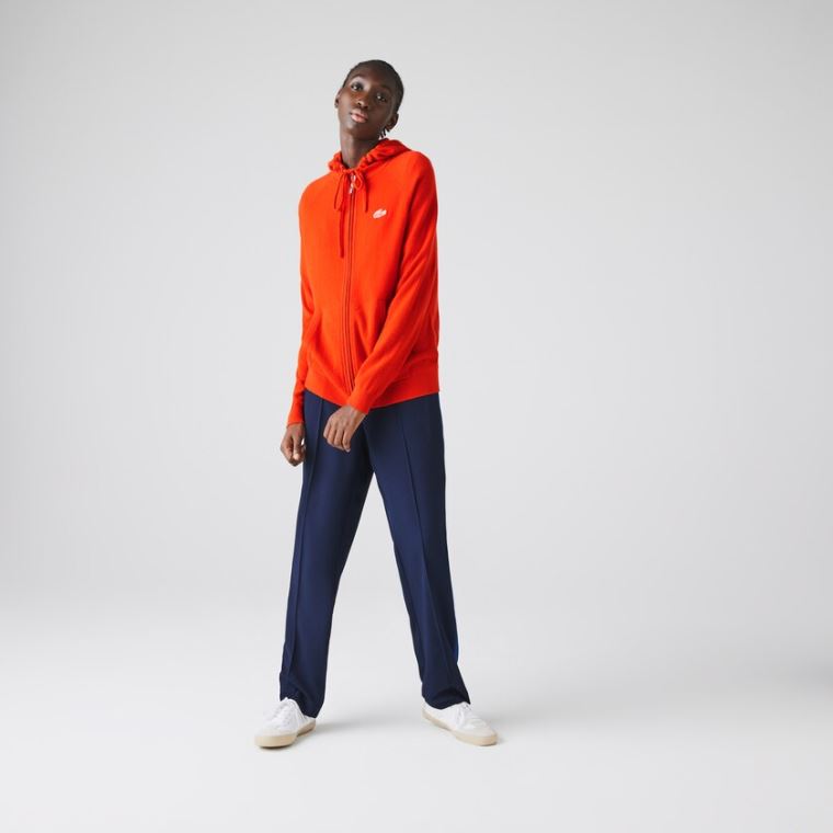 Lacoste SPORT Recycled Cashmere Zip Moletom Vermelhas | clq0zBxB