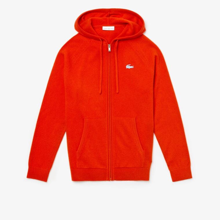 Lacoste SPORT Recycled Cashmere Zip Moletom Vermelhas | clq0zBxB