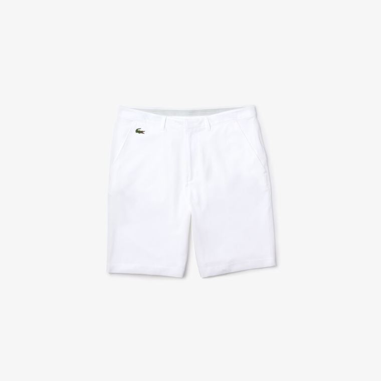 Lacoste SPORT Respirável Stretch Golfe Bermudas Branco | oD1dR93m