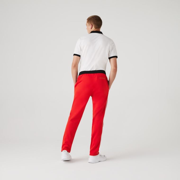 Lacoste SPORT Run-resistant Pleated Tracksuit Pants Vermelhas Pretas Branco | W8D215yw