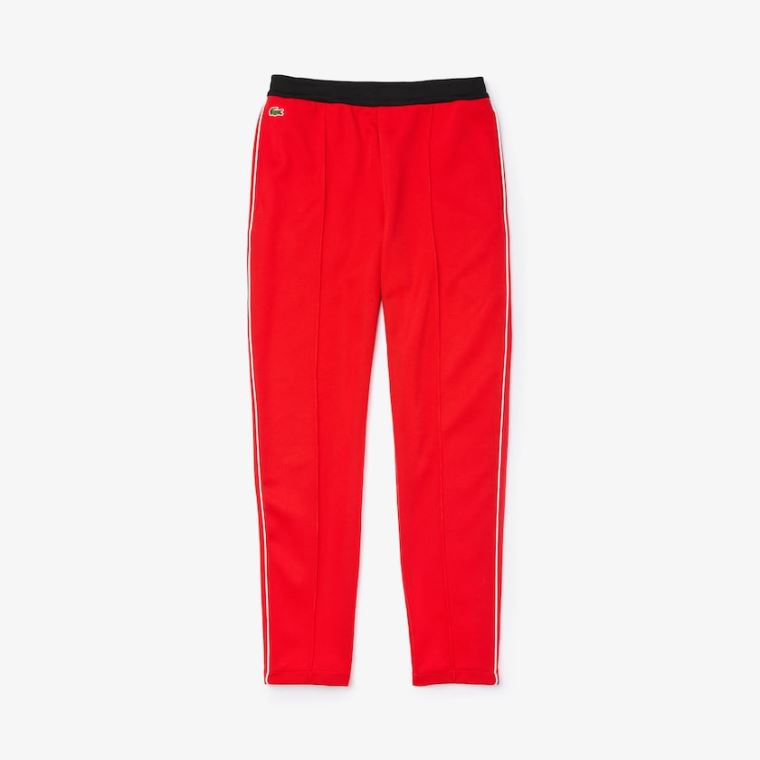 Lacoste SPORT Run-resistant Pleated Tracksuit Pants Vermelhas Pretas Branco | W8D215yw