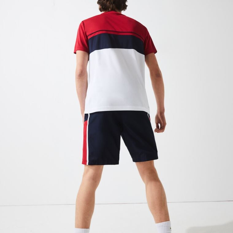 Lacoste SPORT Taffeta Tenis Shorts Azul Marinho Azuis Vermelhas Branco | cam71RhT