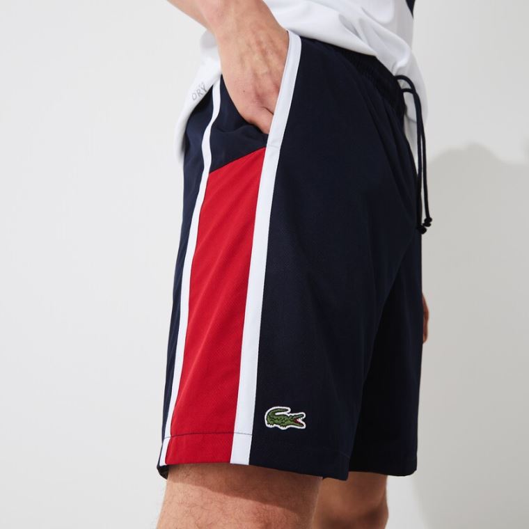 Lacoste SPORT Taffeta Tenis Shorts Azul Marinho Azuis Vermelhas Branco | cam71RhT