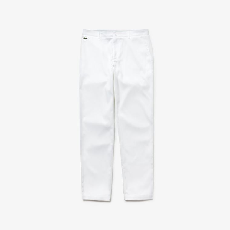 Lacoste SPORT Technical Gabardine Golfe Chino Pants Branco | qj1kAiz3