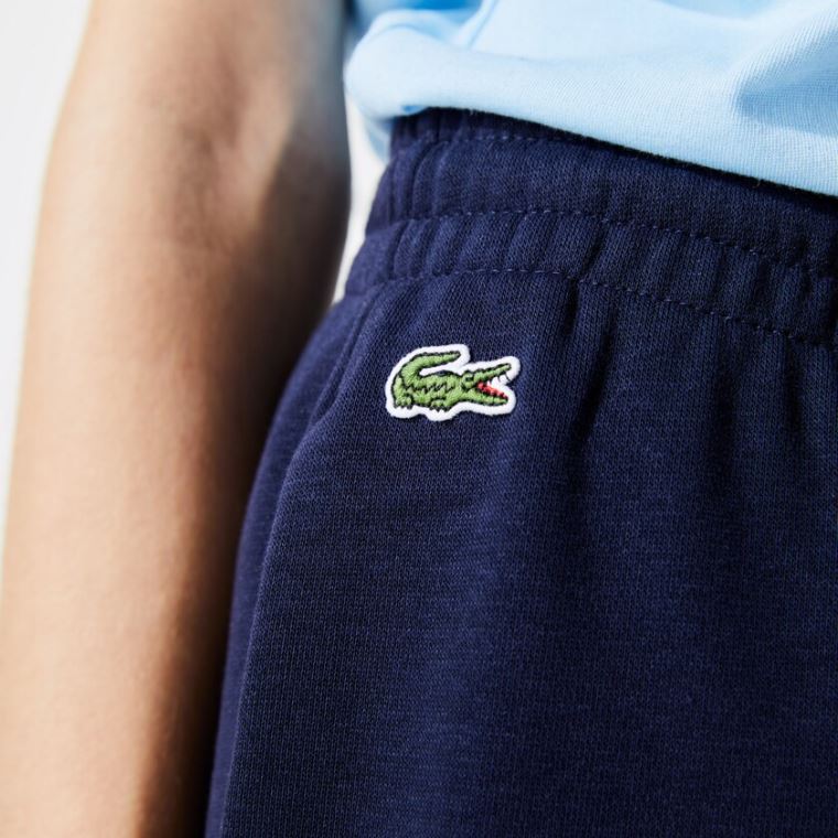 Lacoste SPORT Tenis Fleece Calças De Trilha Azul Marinho Azuis | bEHxITPR