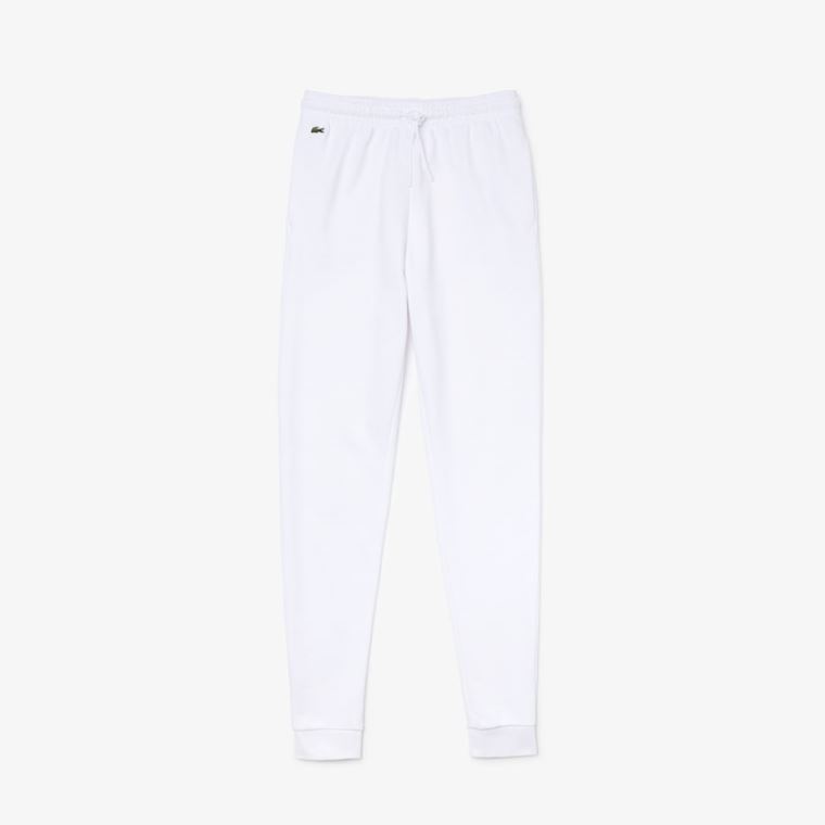 Lacoste SPORT Tenis Fleece Calças De Trilha Branco | 7NoJZwgy