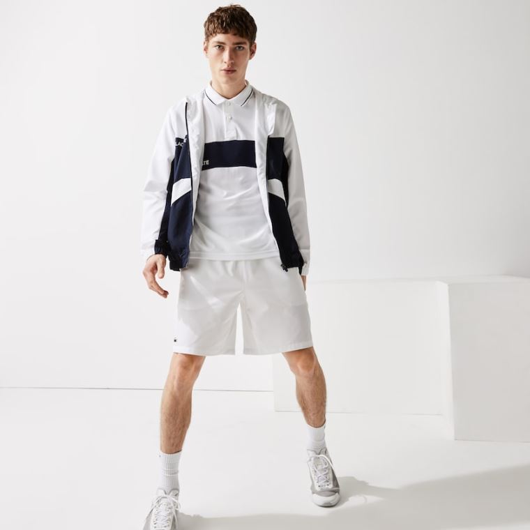 Lacoste SPORT Tenis Stretch Shorts Branco | C7iYIvSL