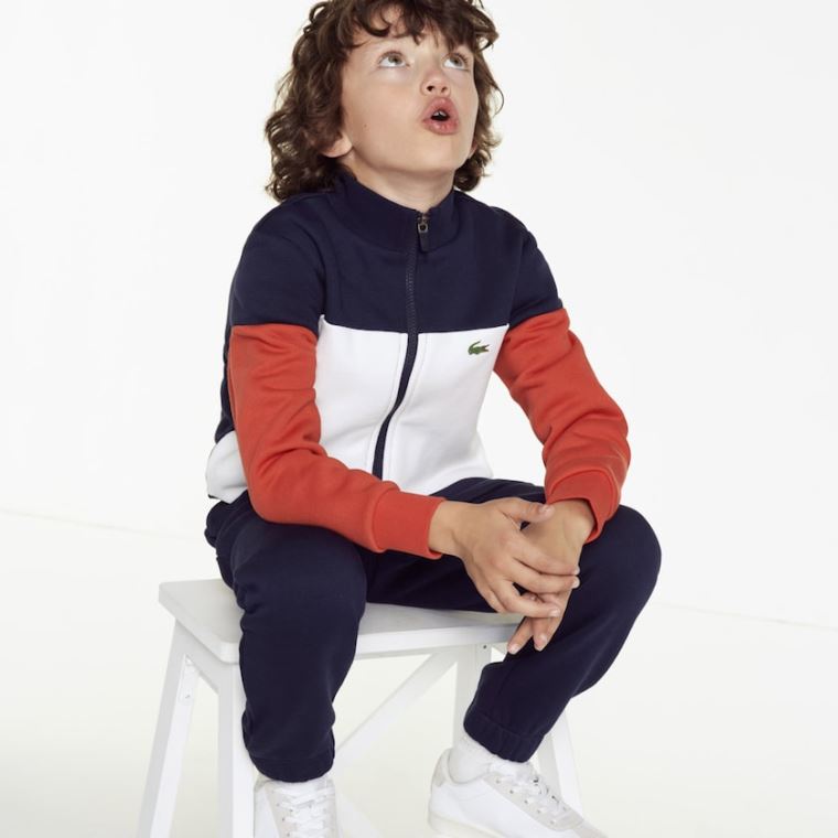 Lacoste SPORT Tenis Tracksuit Azul Marinho Azuis Branco Vermelhas | 8u1B6C5B