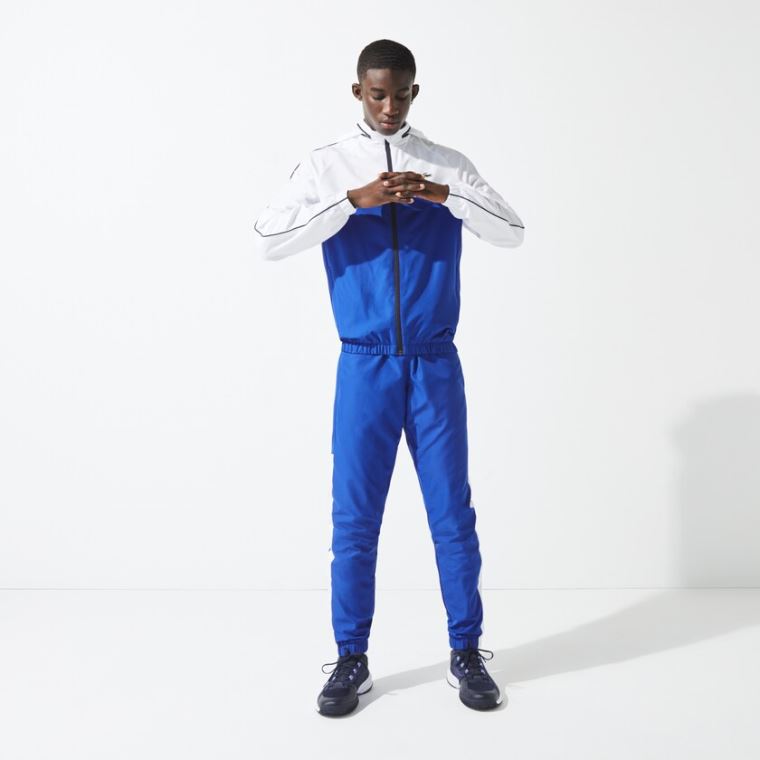 Lacoste SPORT Two-Tone Tenis Tracksuit Azuis Branco Azul Marinho Azuis | VNc7JvZr