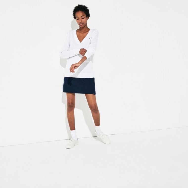 Lacoste SPORT V-neck Moletom Branco | QZejWJF1