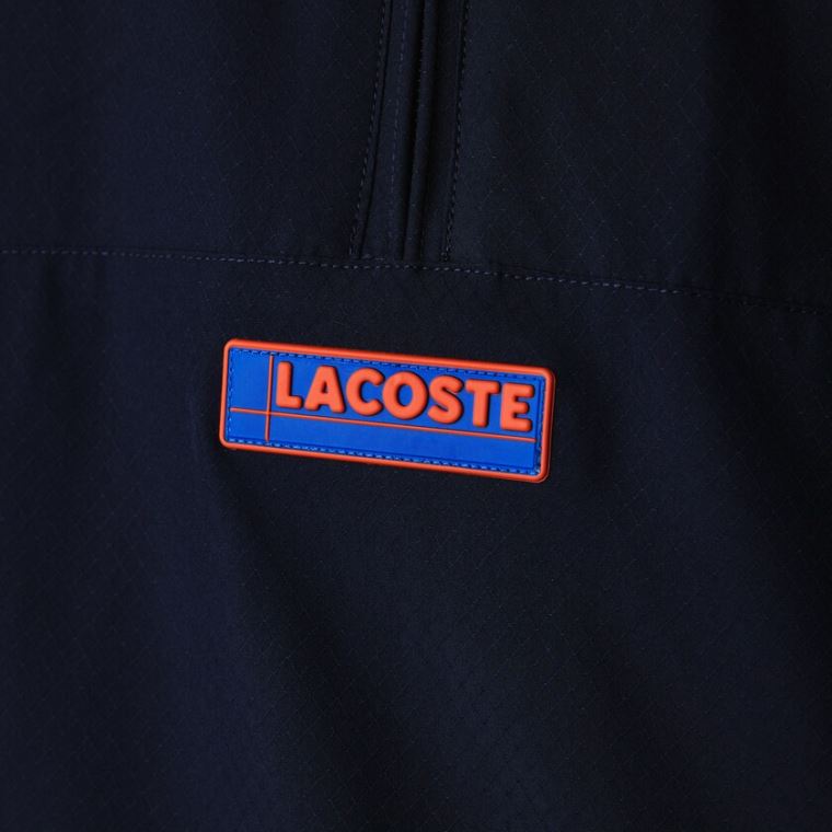 Lacoste SPORT Zip Neck Leves Agua-Resistant Jacket Azul Marinho Azuis Azuis Vermelhas Amarelas | 9PuadXwR