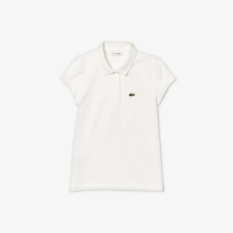 Lacoste Scalloped Collar Mini Piqué Polo Shirt Branco | x2MLBSEU