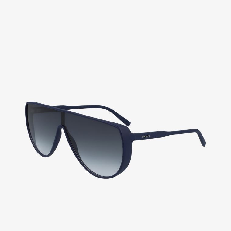 Lacoste Shield Plastic Esportivos-Inspired Sunglasses Azuis | tiAlL6hJ