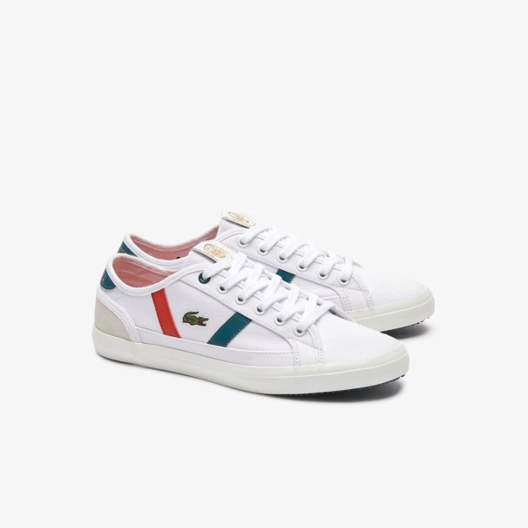 Lacoste Sideline Roland Garros Sneakers Branco Verdes | C1NDPd6r