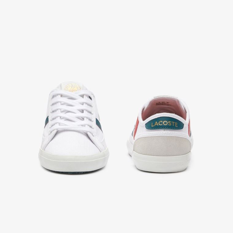 Lacoste Sideline Roland Garros Sneakers Branco Verdes | C1NDPd6r