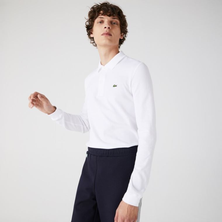 Lacoste Slim Fit Petit Piqué Polo Branco | zVfDNoOZ