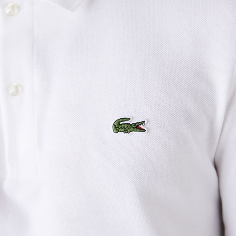 Lacoste Slim Fit Petit Piqué Polo Branco | zVfDNoOZ