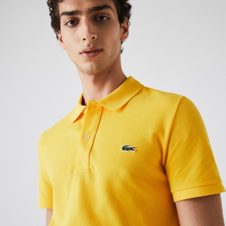 Lacoste Slim Fit Polo in Petit Piqué Amarelas | YRDx6SAz