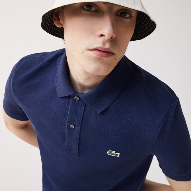 Lacoste Slim Fit Polo in Petit Piqué Azuis | 7I2xZHUf