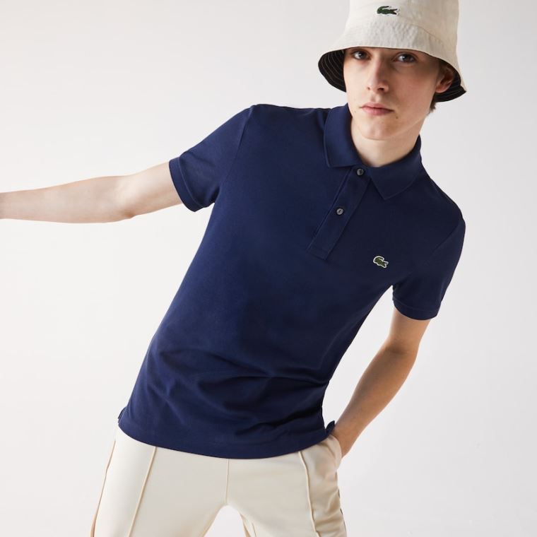 Lacoste Slim Fit Polo in Petit Piqué Azuis | 7I2xZHUf