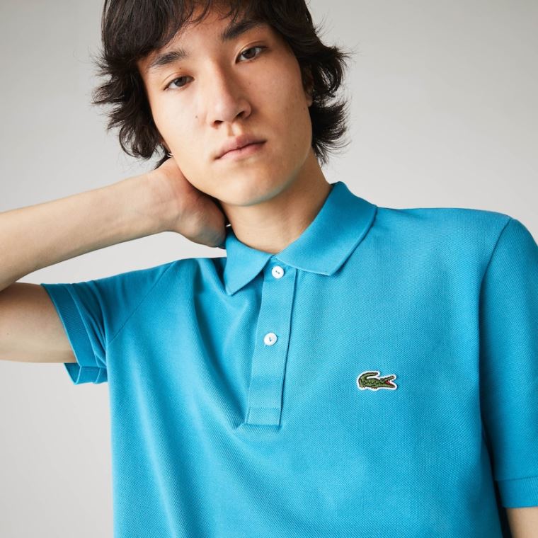 Lacoste Slim Fit Polo in Petit Piqué Azuis | NMJ1hfGa