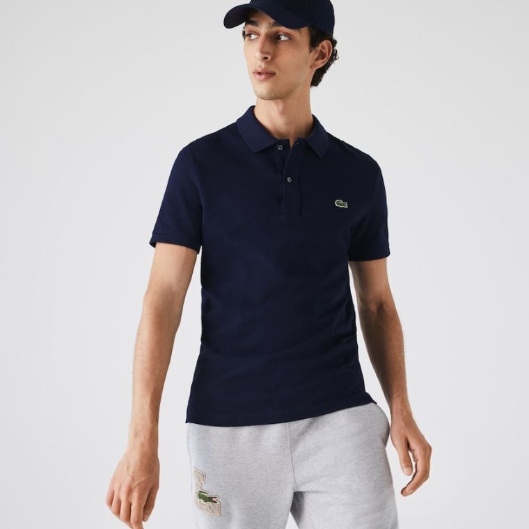 Lacoste Slim Fit Polo in Petit Piqué Azul Marinho Azuis | Wgb4yzxA