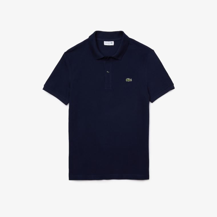 Lacoste Slim Fit Polo in Petit Piqué Azul Marinho Azuis | Wgb4yzxA