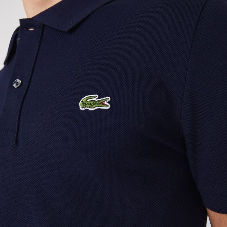 Lacoste Slim Fit Polo in Petit Piqué Azul Marinho Azuis | Wgb4yzxA