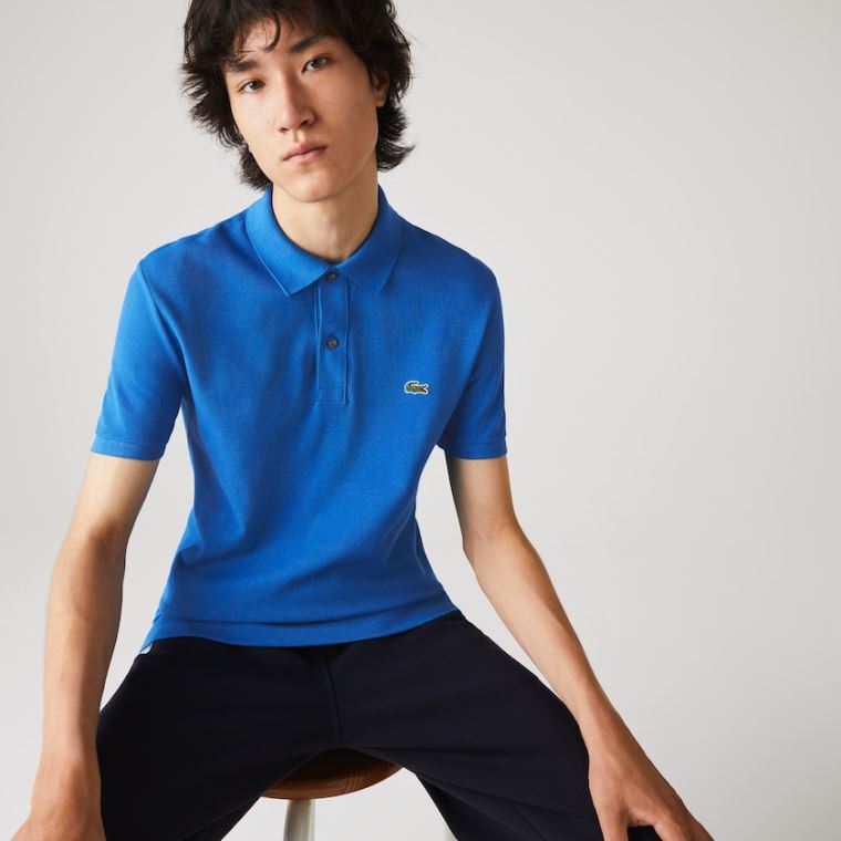 Lacoste Slim Fit Polo in Petit Piqué Azuis | caDYPojb