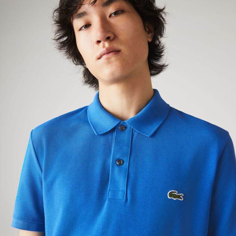 Lacoste Slim Fit Polo in Petit Piqué Azuis | caDYPojb