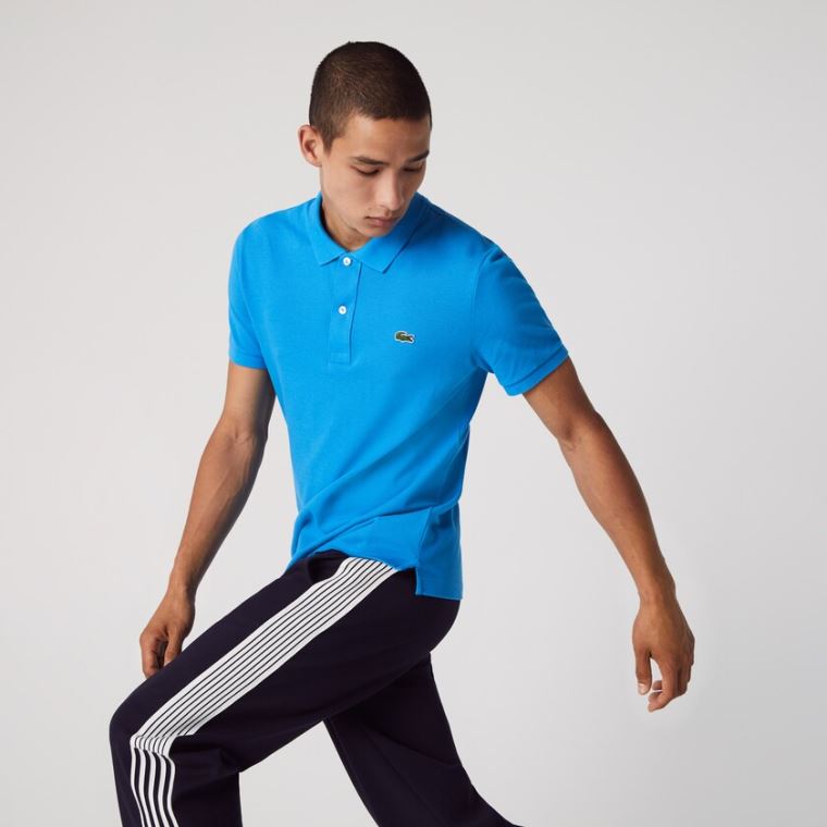 Lacoste Slim Fit Polo in Petit Piqué Azuis | ebKM2IPj