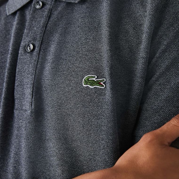 Lacoste Slim Fit Polo in Petit Piqué Cinzentas | GkupGr1m