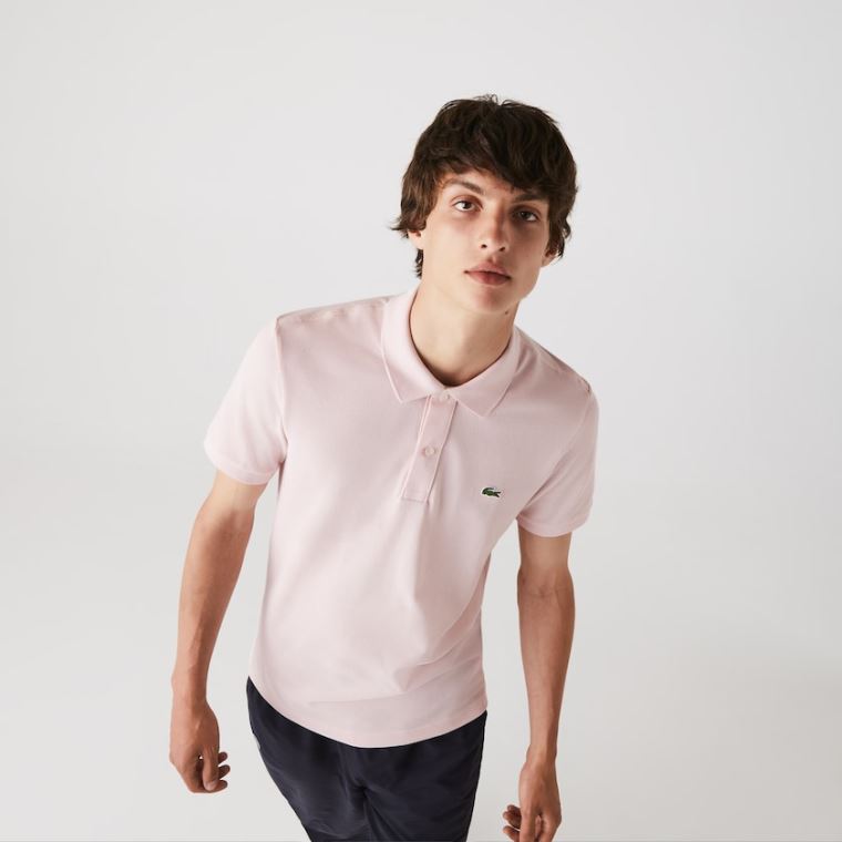 Lacoste Slim Fit Polo in Petit Piqué Luz Rosa | xOSnKzc9