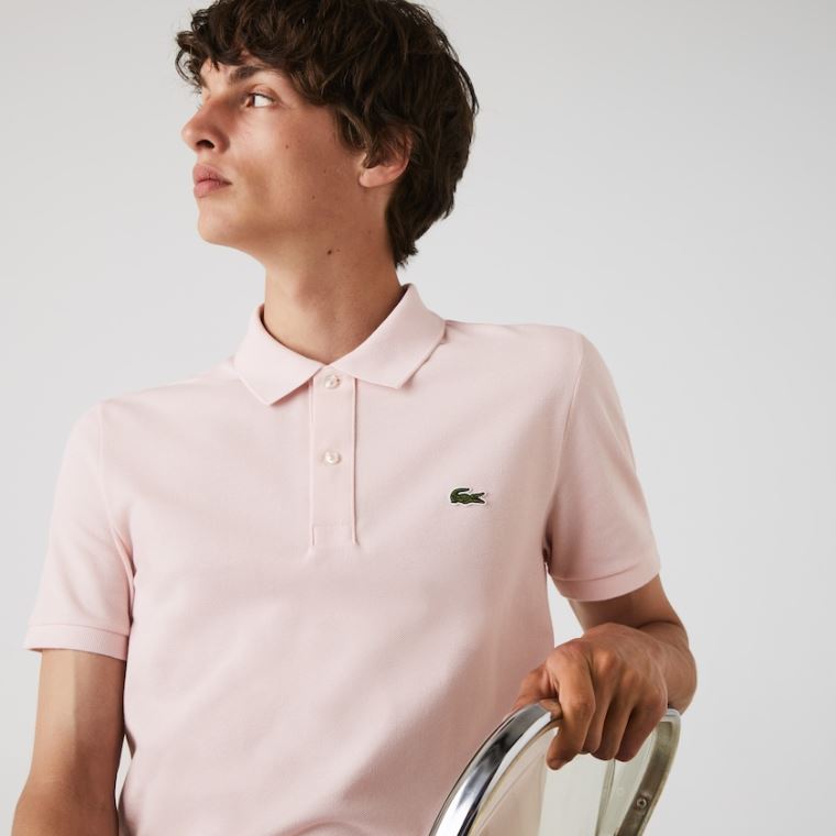 Lacoste Slim Fit Polo in Petit Piqué Luz Rosa | xOSnKzc9