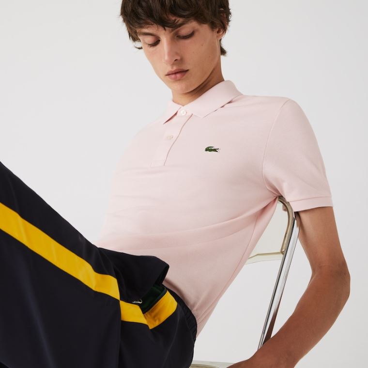 Lacoste Slim Fit Polo in Petit Piqué Luz Rosa | xOSnKzc9