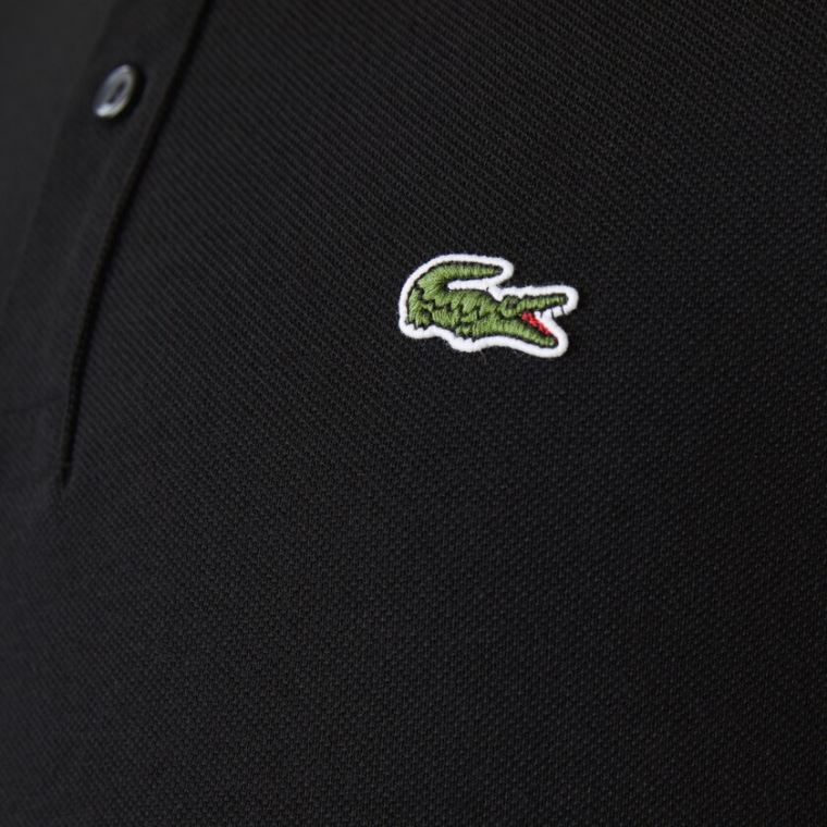 Lacoste Slim Fit Polo in Petit Piqué Pretas | pWU6NmS9