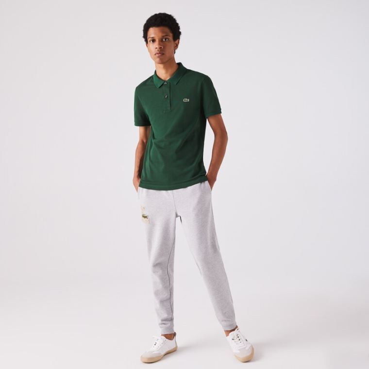 Lacoste Slim Fit Polo in Petit Piqué Verdes | D8KwRug0