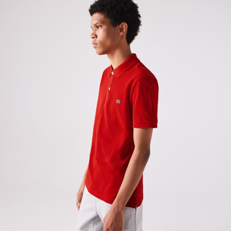 Lacoste Slim Fit Polo in Petit Piqué Vermelhas | E7ghbfhO