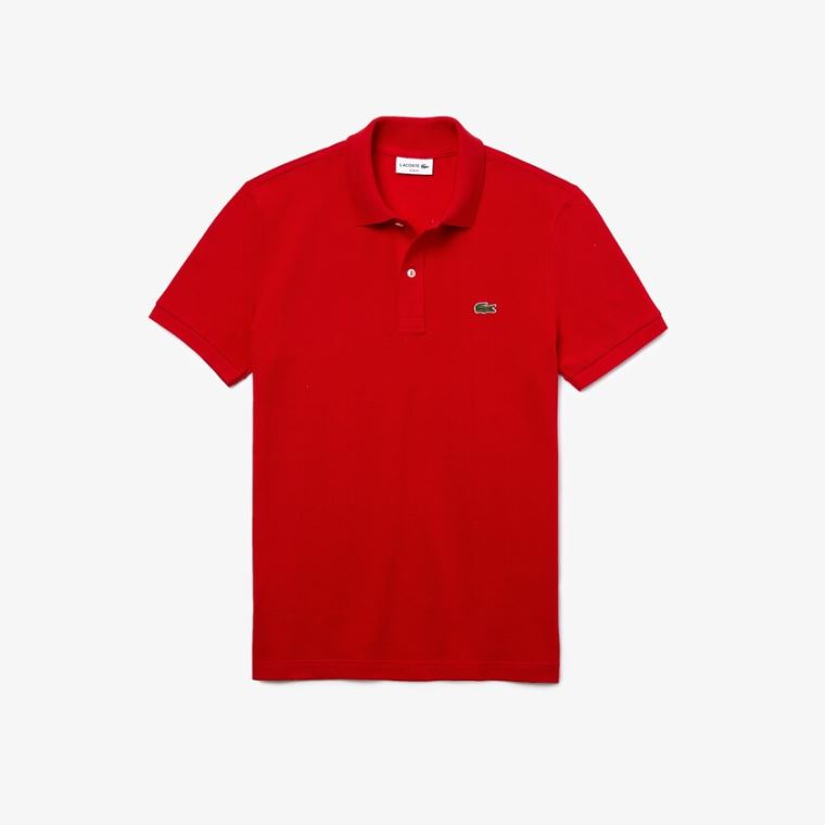 Lacoste Slim Fit Polo in Petit Piqué Vermelhas | E7ghbfhO