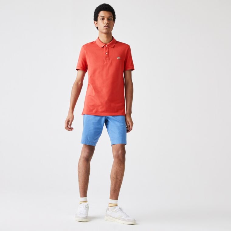 Lacoste Slim Fit Polo in Petit Piqué Vermelhas | LcHs9s09