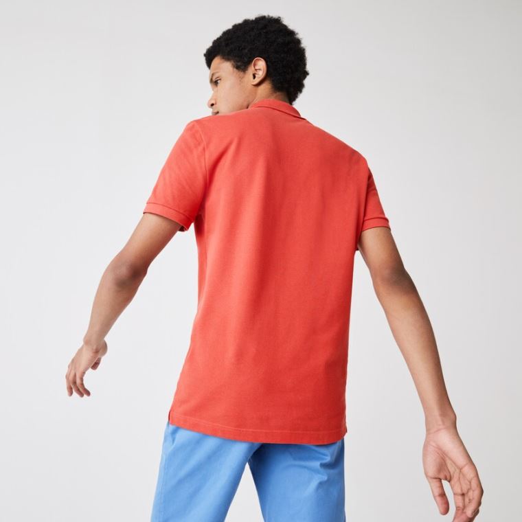 Lacoste Slim Fit Polo in Petit Piqué Vermelhas | LcHs9s09