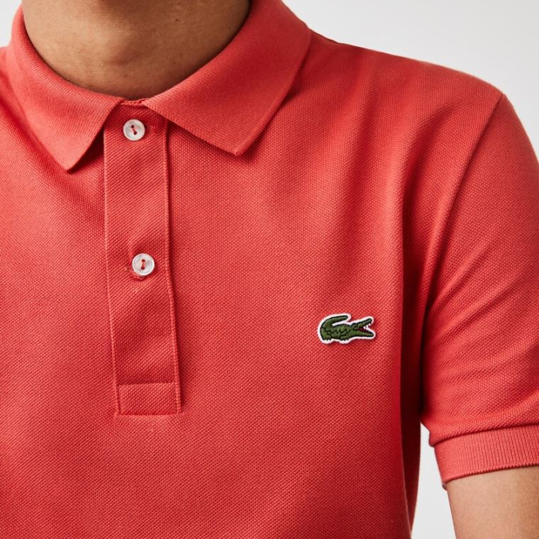 Lacoste Slim Fit Polo in Petit Piqué Vermelhas | LcHs9s09