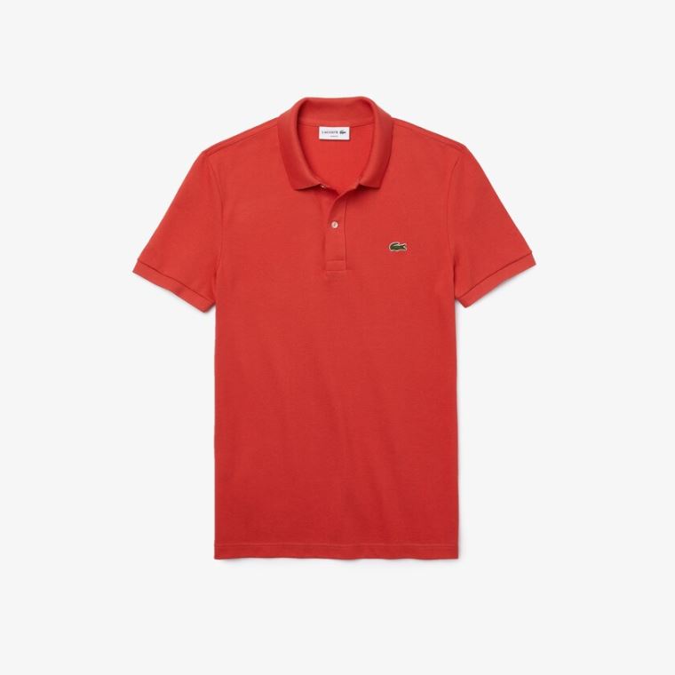 Lacoste Slim Fit Polo in Petit Piqué Vermelhas | LcHs9s09