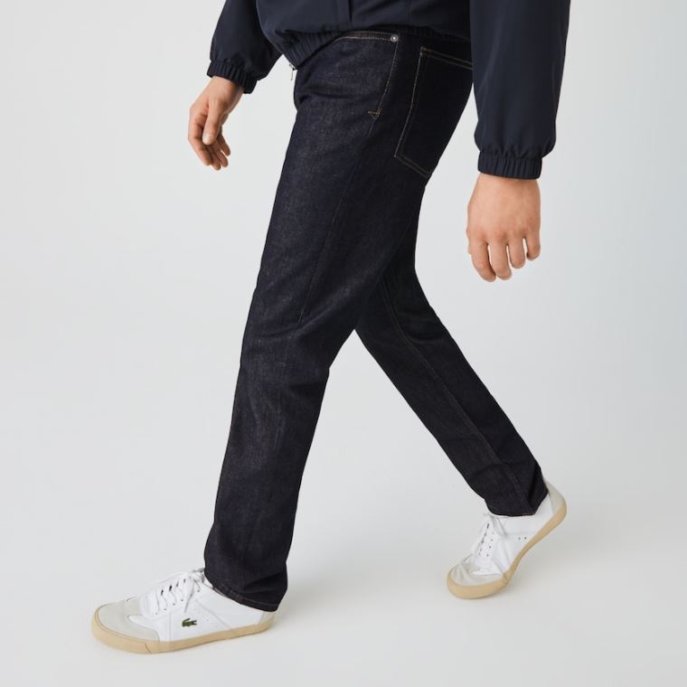 Lacoste Slim Fit Stretch Denim 5-Pocket Jeans Azuis | UWLTTC0w