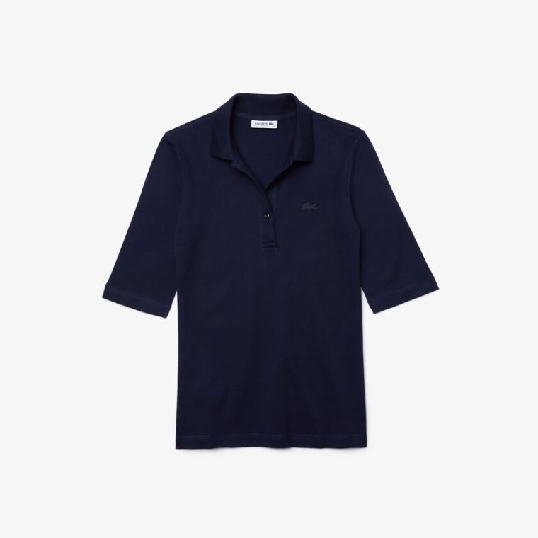 Lacoste Slim Fit Supple Algodão Polo Azul Marinho Azuis | pyOSbyh4