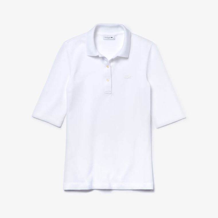 Lacoste Slim Fit Supple Algodão Polo Branco | MFriI9Vz