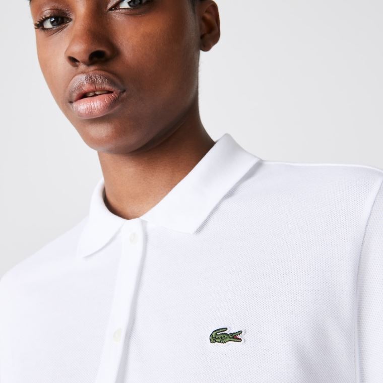 Lacoste Soft Algodão Oxford Estilo Polo Shirt Branco | 7e1rPaj1