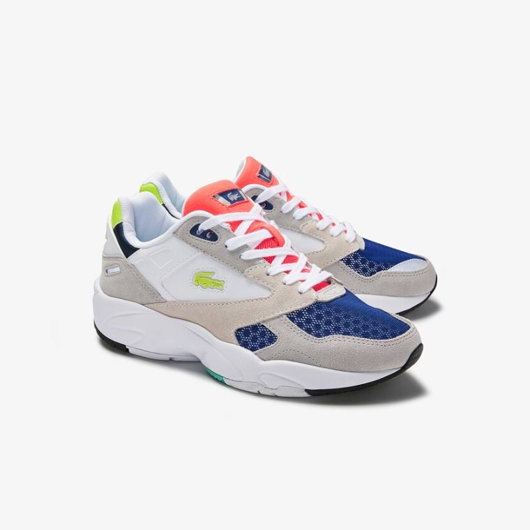 Lacoste Storm 96 LO Colourblock Texteis Sneakers Luz Cinzentas Luz Verdes | nrDZwz3q