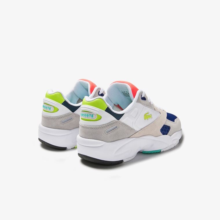 Lacoste Storm 96 LO Colourblock Texteis Sneakers Luz Cinzentas Luz Verdes | nrDZwz3q